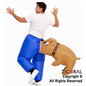 DISFRAZ INFLABLE PERRO MORDEDOR ADULTO 1,60 MT X 1,90